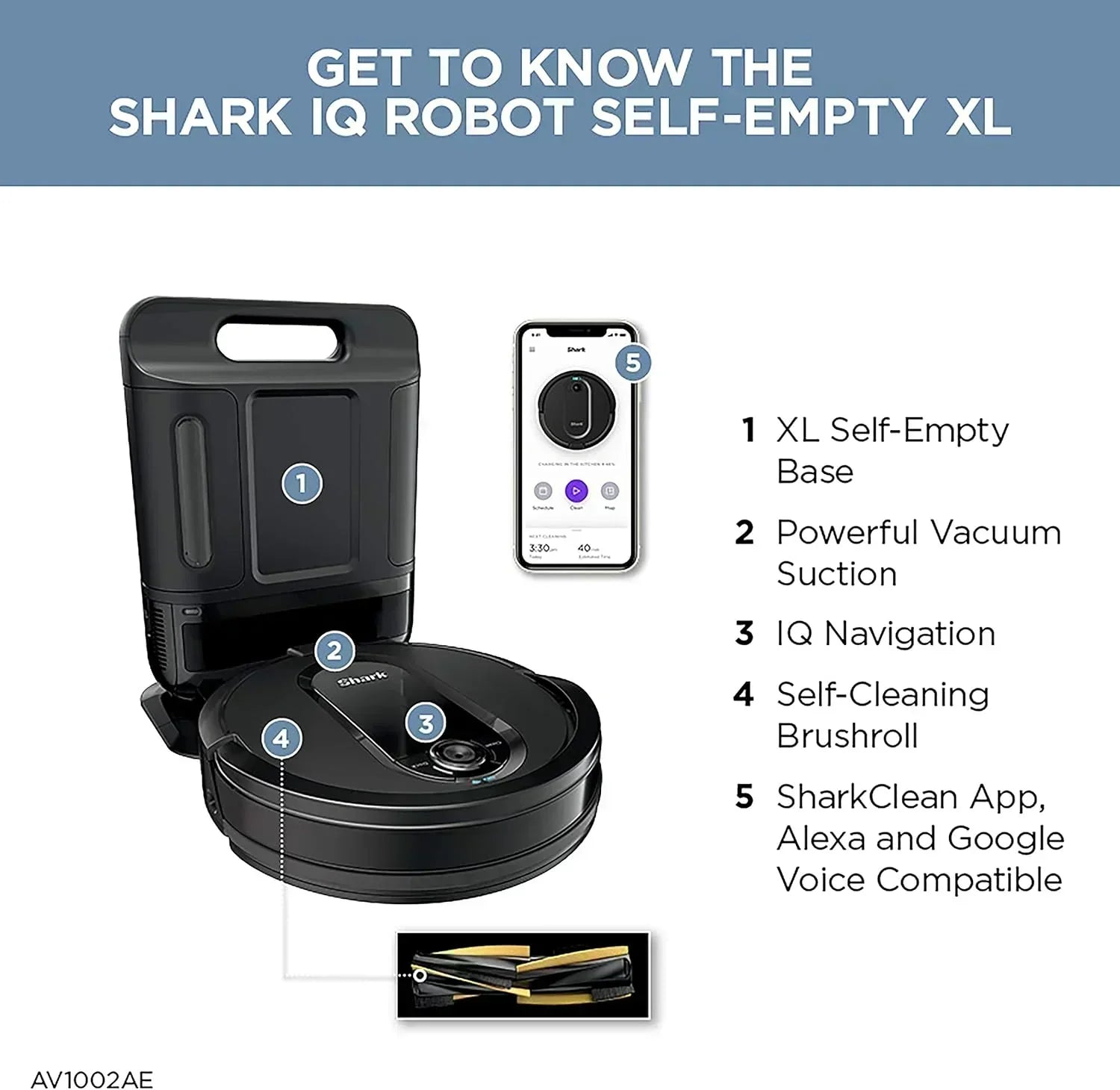 Robot Vacuum & Mop Combo Powerful Suction Matrix Plus 60-Day Debris Capacity
