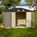Patiowell 5x3 FT Outdoor Storage Shed Tool Shed with Sloping Roof and Lockable Door Metal Shed
