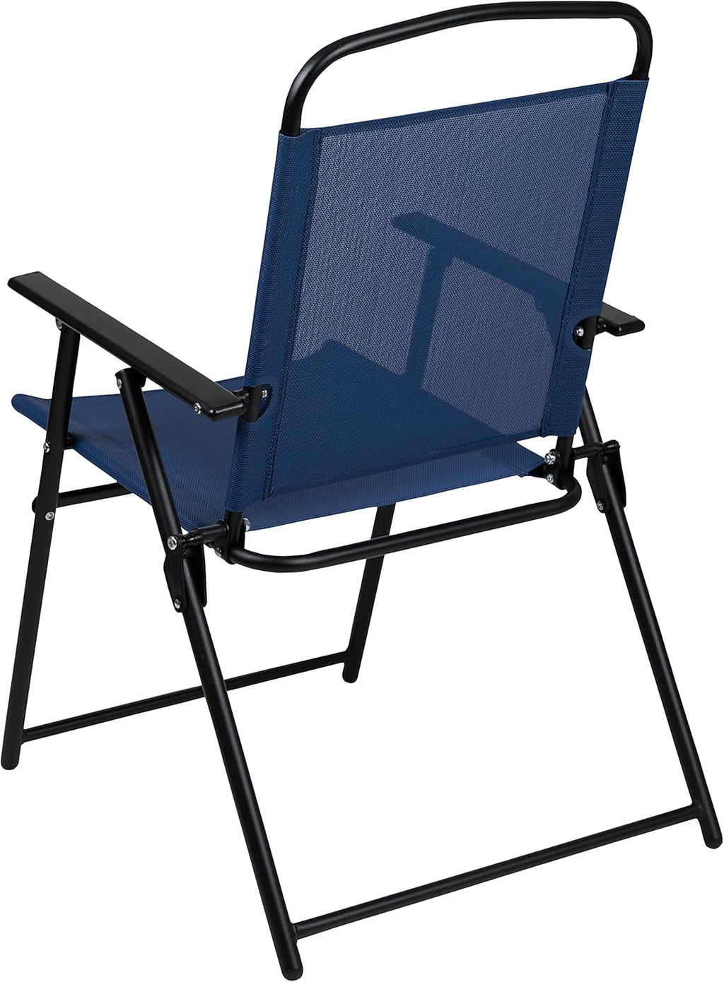 EMMA + OLIVER 6 Piece Brown Patio Garden Set with Umbrella Table Set of 4 Folding Chairs