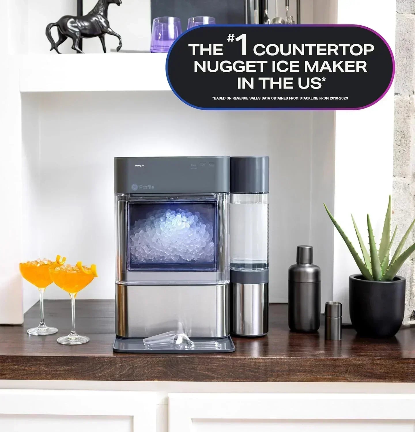 GE Profile Opal 2.0 with 0.75 Gallon Tank Chewable Crunchable Countertop Nugget Ice Maker