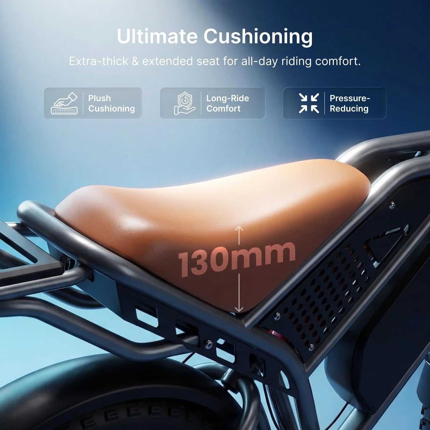 DEEPOWER QS7 Electric Bike for Adults, 1500W Peak Power 32MPH E-Bike