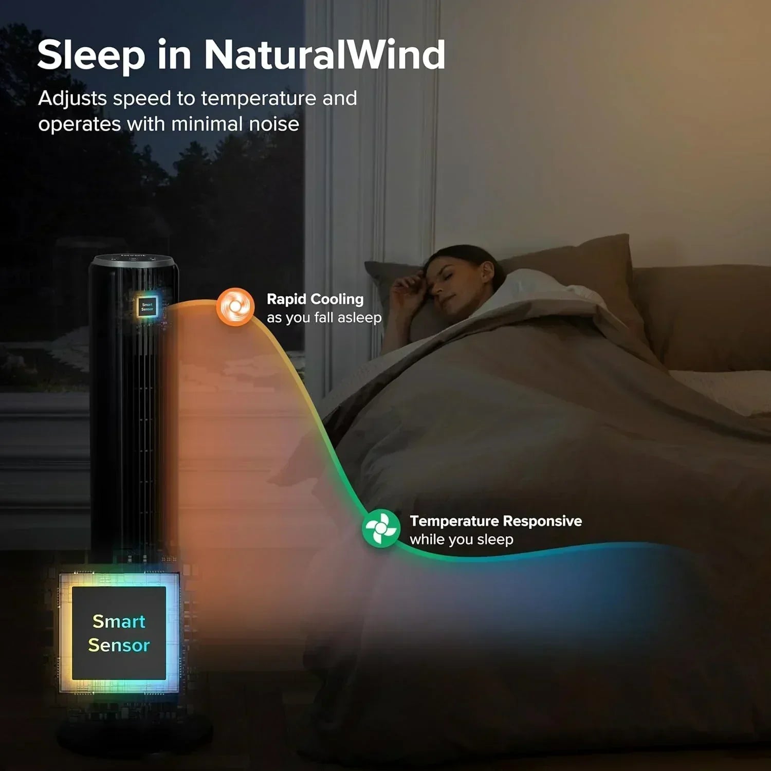 LEVOIT Tower Fan for Bedroom Standing Fan with 28dB Quiet for Sleep Remoter 12H Timer