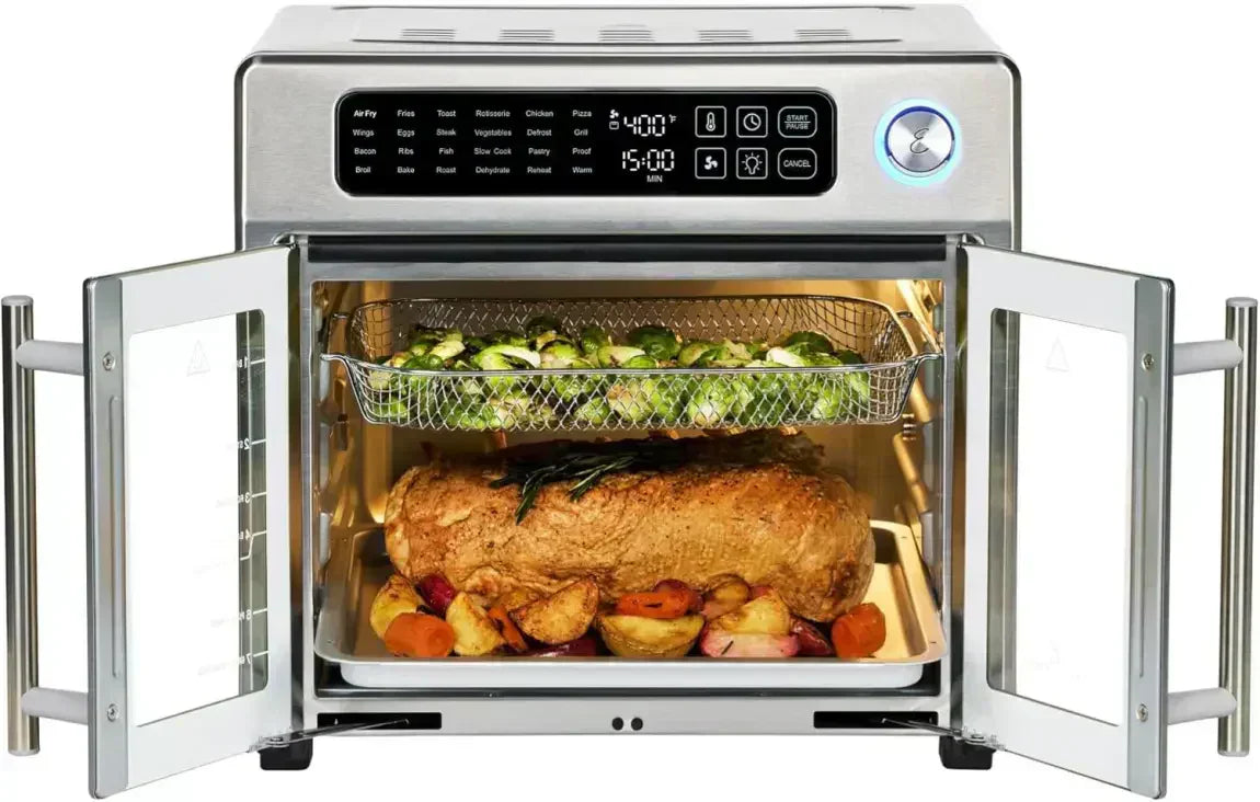 Emeril Lagasse 26 QT Extra Large Air Fryer Convection Toaster Oven with French Doors