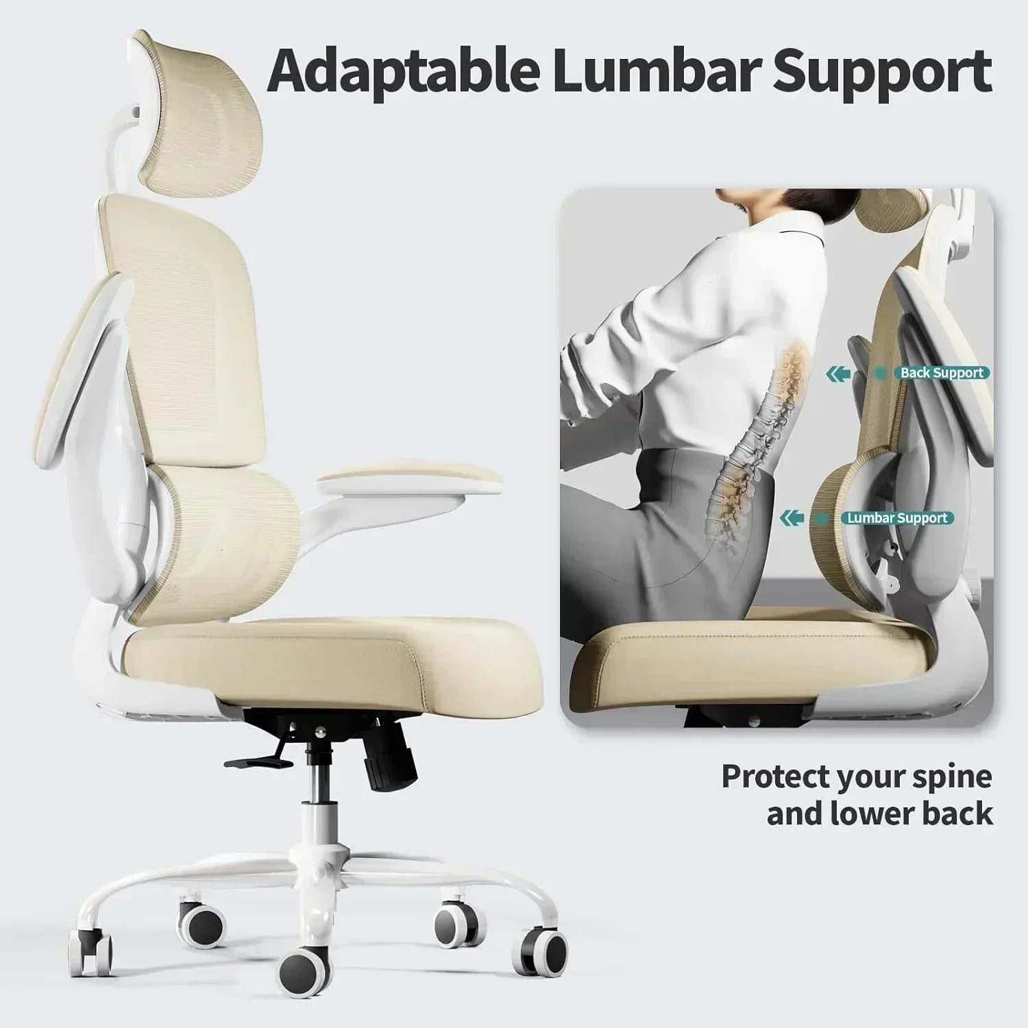 Office Chair Ergonomic Desk Chair 330 lbs Home Mesh Desk Chair Comfortable Gaming Chair