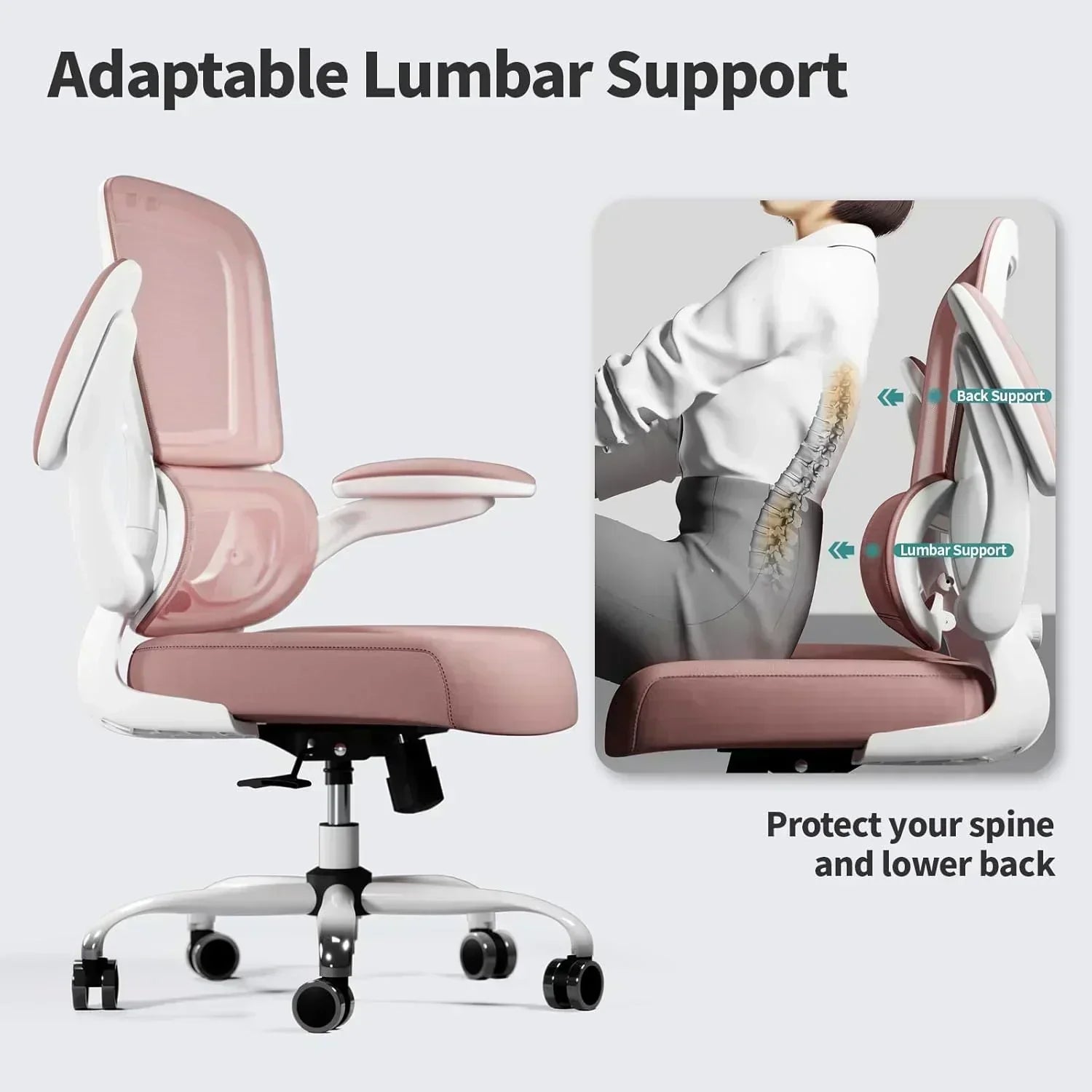 TRALT Office Chair Ergonomic Desk Chair 330 lbs Home Mesh Gaming Chair with Wheels