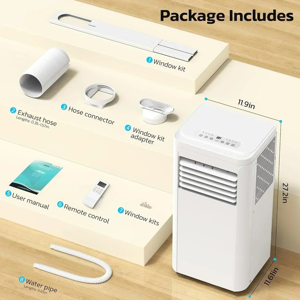 ZAFRO 8,000 BTU Portable Air Conditioners 4 Modes Portable AC Unit with Fast Cooling