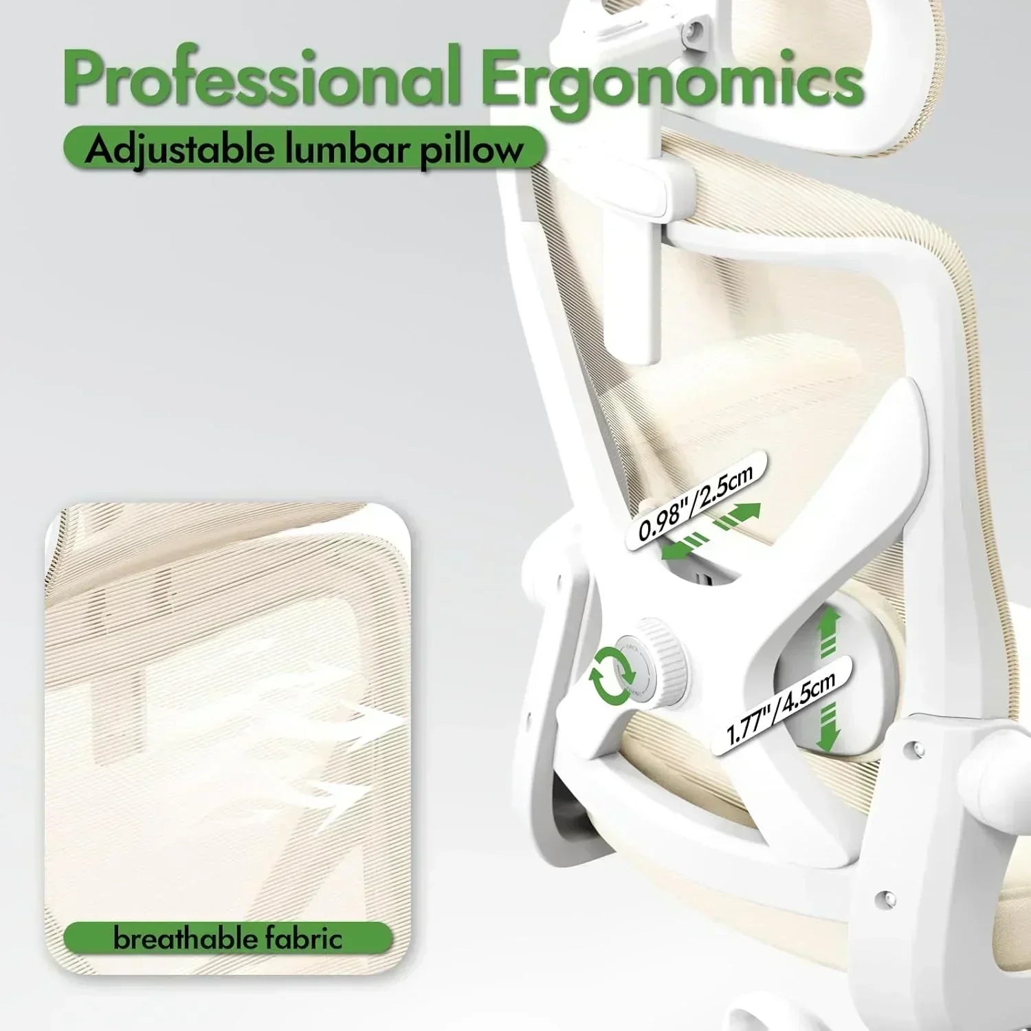 Office computer desk and chair gaming chair with lumbar support and headrest