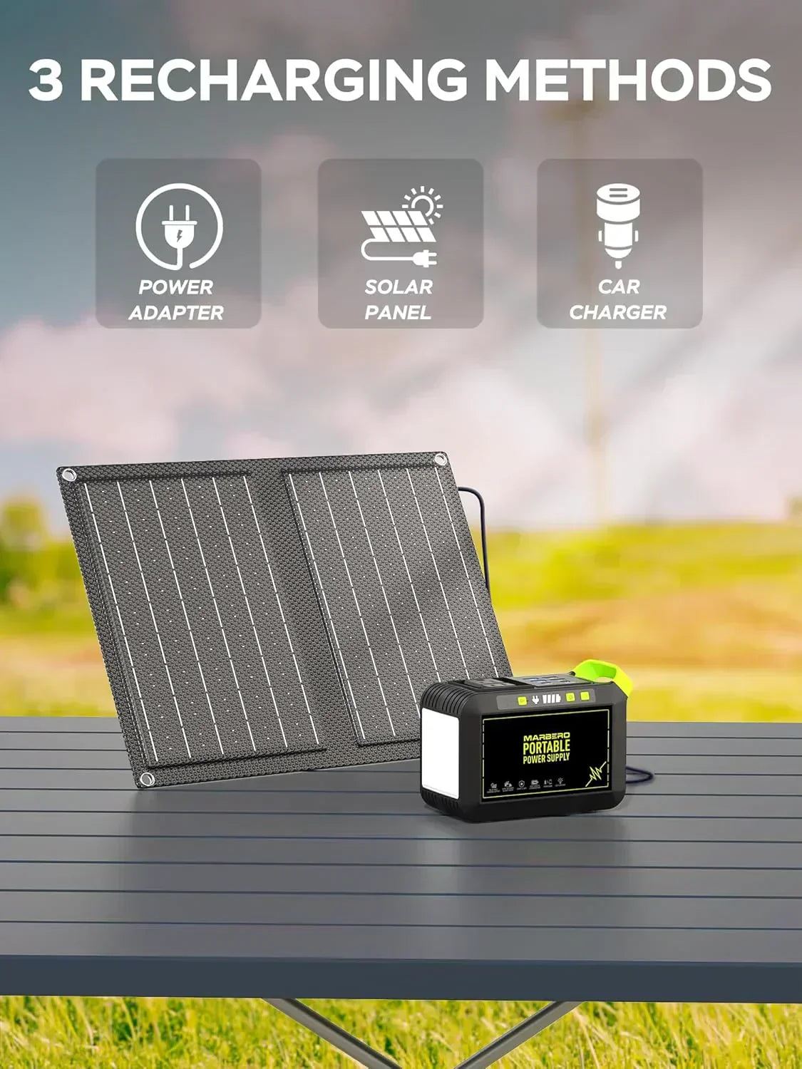 Portable Power Station 88Wh Camping Lithium Battery Solar Generator Fast Charging Power Bank