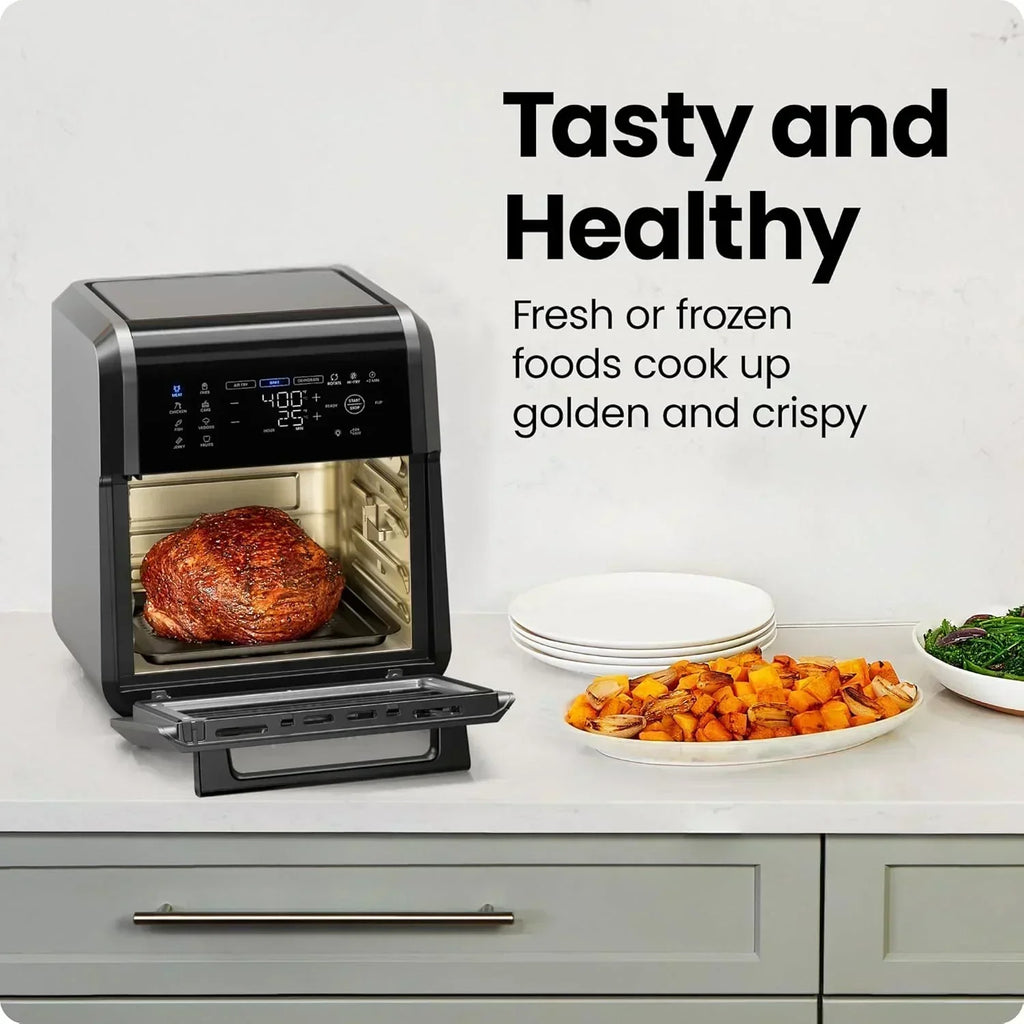 Chefman Compact 6.3-Quart Digital Air Fryer with Rotisserie Dehydrator and Convection Oven
