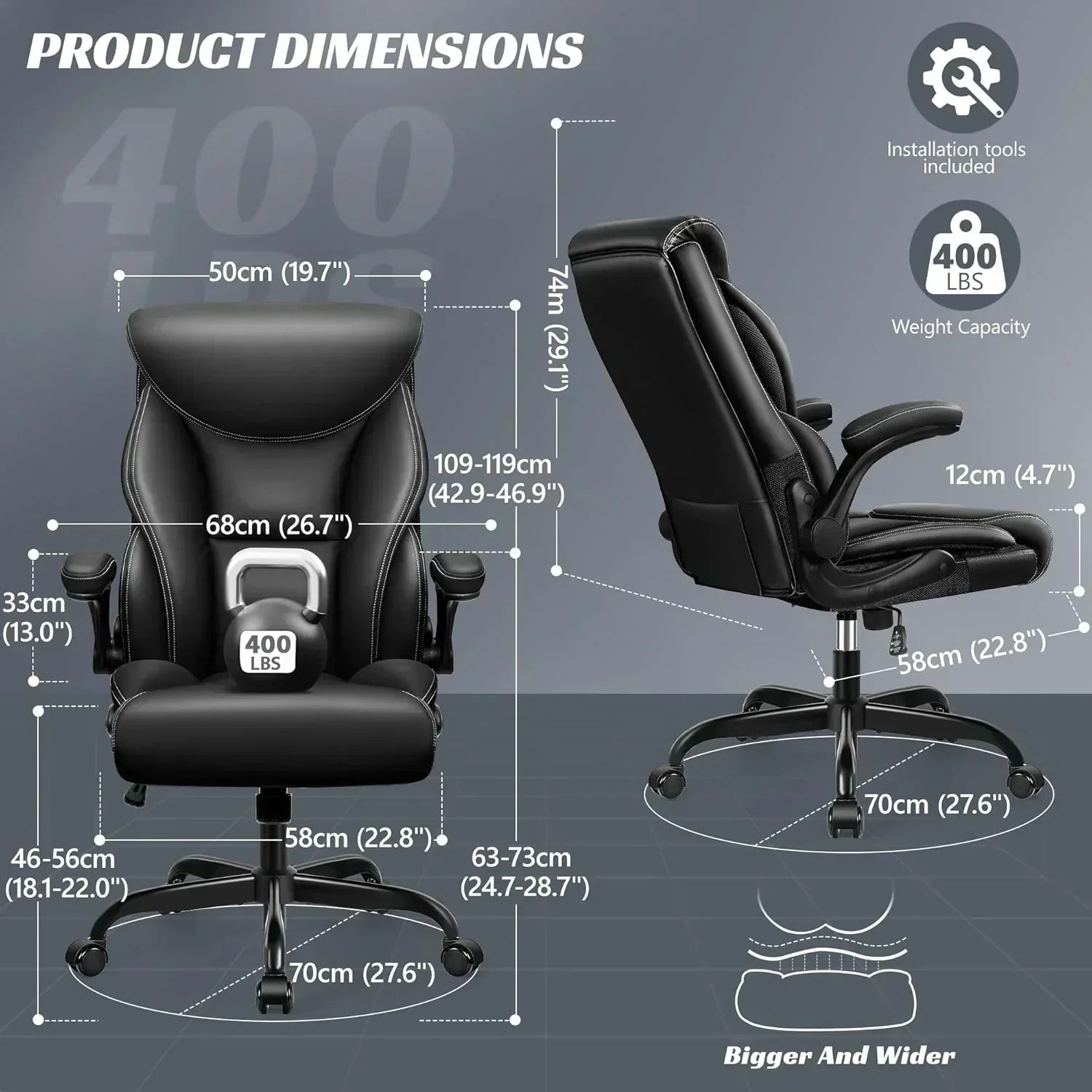 Office Chair Large High-Foot Computer Desk Chair Chair Lumbar Support Rotating Computer Chair