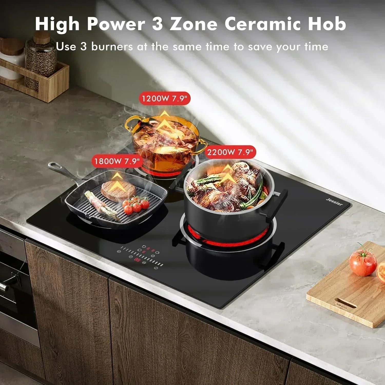 Electric Cooktop 30 Inch - 5 Burners Built-in Ceramic Cooktop 30 Electric Stove Top