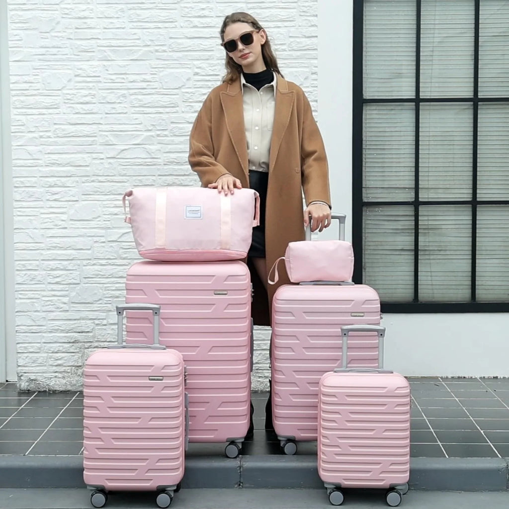 Luggage 6-piece hardshell expandable suitcase lightweight travel carry-on luggage set