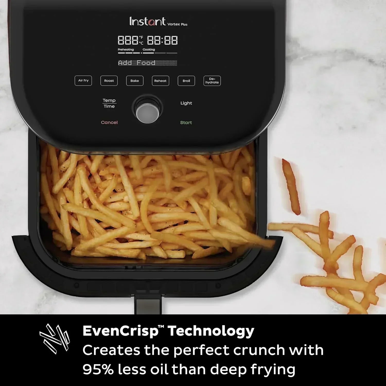 Instant Pot Vortex Plus 6QT Air Fryer with Odor Removal Technology 6-in-1 Function