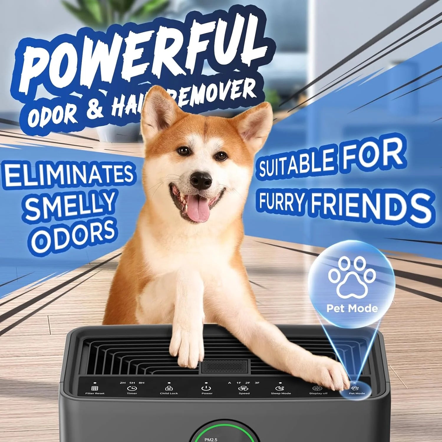 Air Purifiers for Home Large Room up to 2200sq.ft, MOOKA Air purifier for Home Pets with Washable Filter