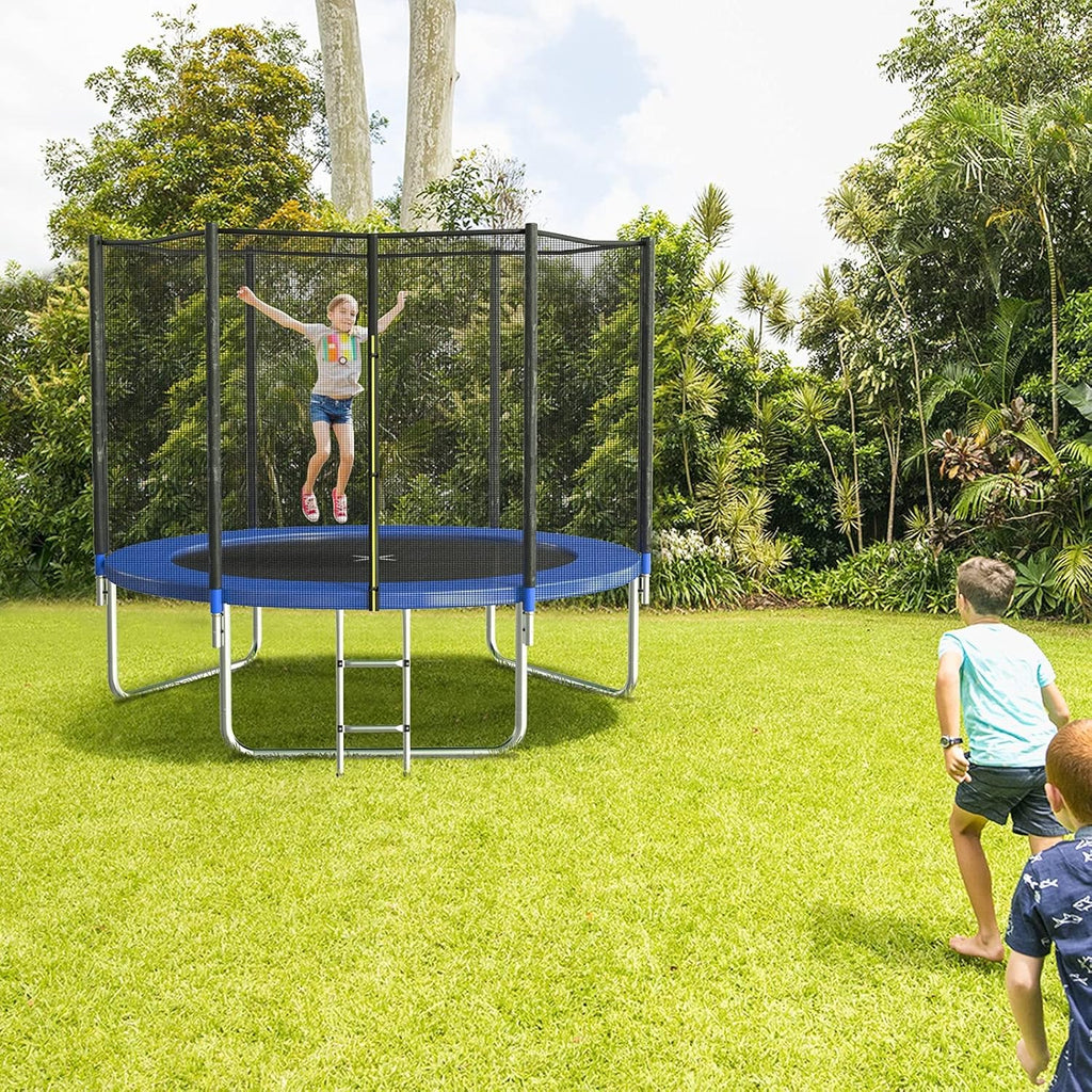 AOTOB 8FT 10FT 12FT 14 FT 15FT Trampoline with Safety Enclosure Net Outdoor Trampoline