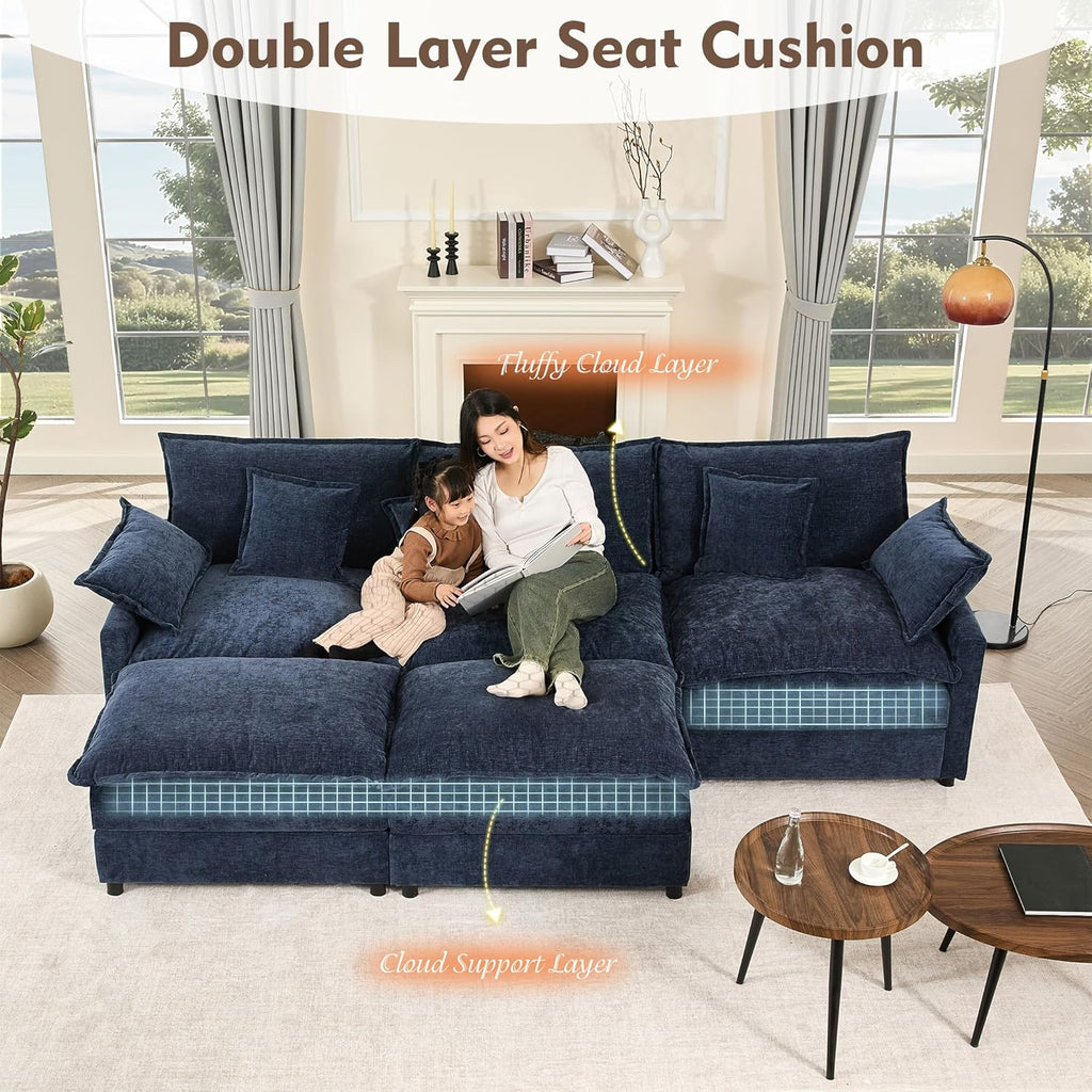 108 U-shaped sofa modular sofa three-seater comfortable cloud sofa
