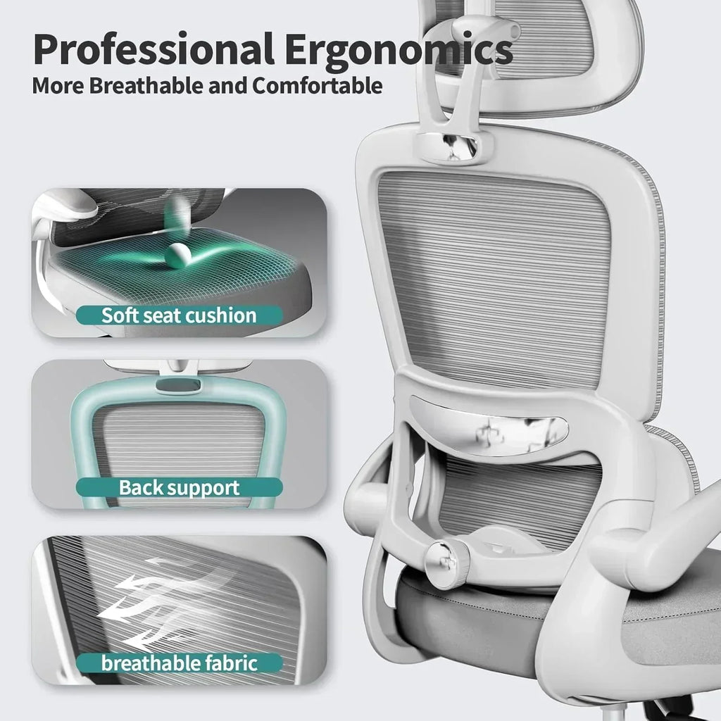 Office Chair Ergonomic Desk Chair 330 lbs Home Mesh Desk Chair Comfortable Gaming Chair