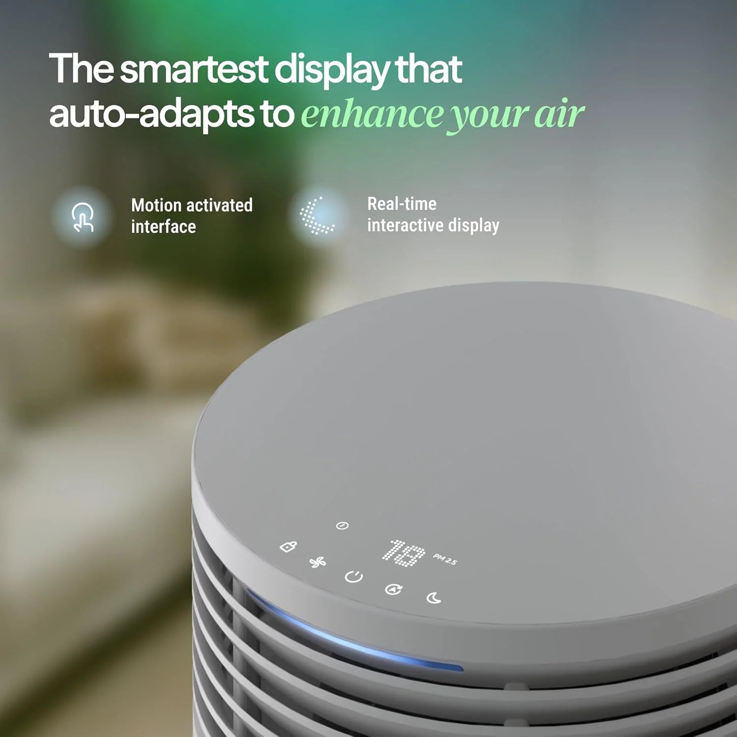 BLUEAIR Blue Signature SP3i Air Purifier for Medium Rooms up to 498 sq ft, HEPASilent Filtration, WiFi Smart Control, Auto Mode, Odor & Smoke Removal, Pet Hair & Dust, AHAM Verified, Table Design