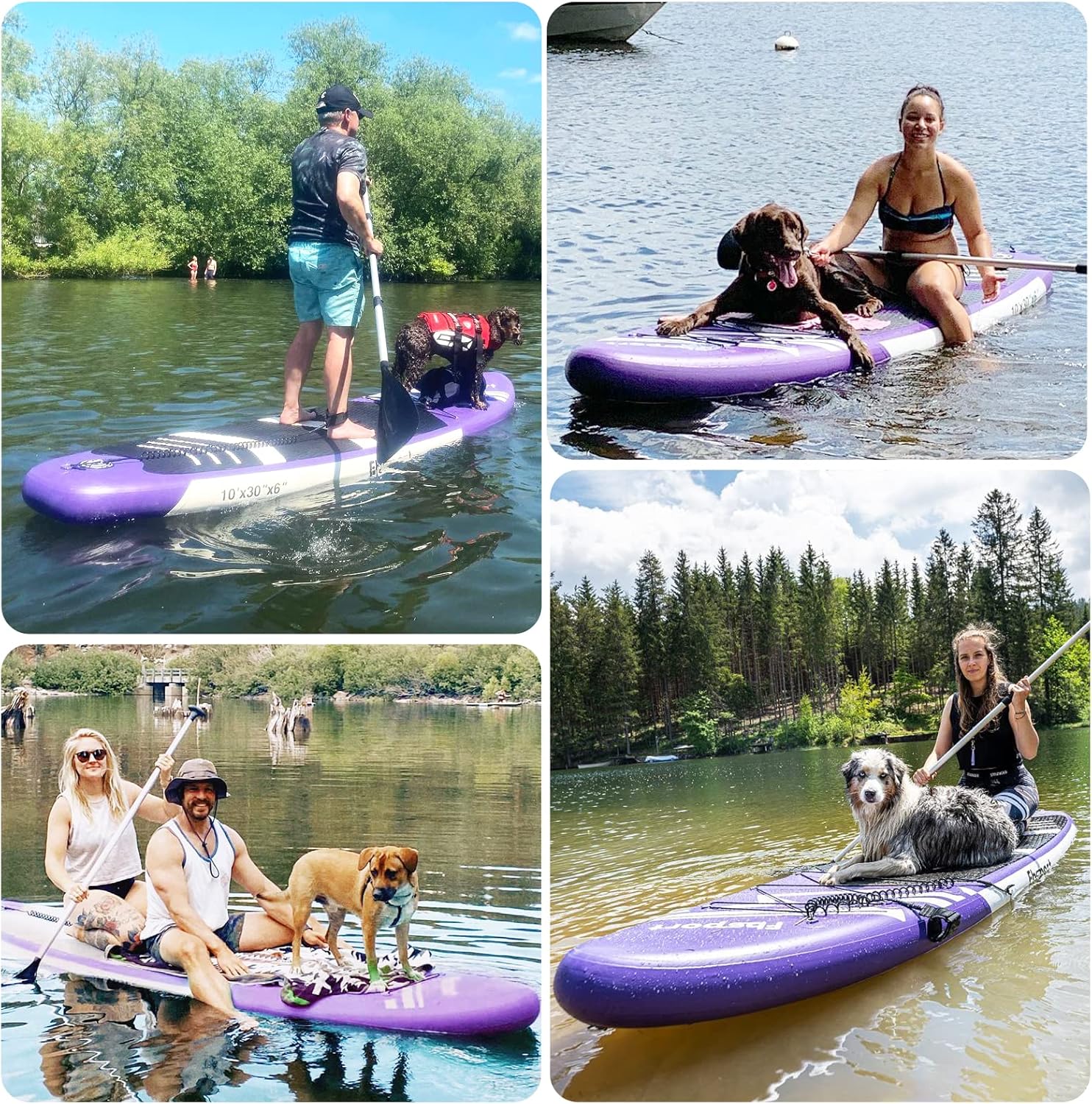 FBSPORT 11' Premium Stand Up Paddle Board Yoga Board with Durable SUP Accessories Carry Bag