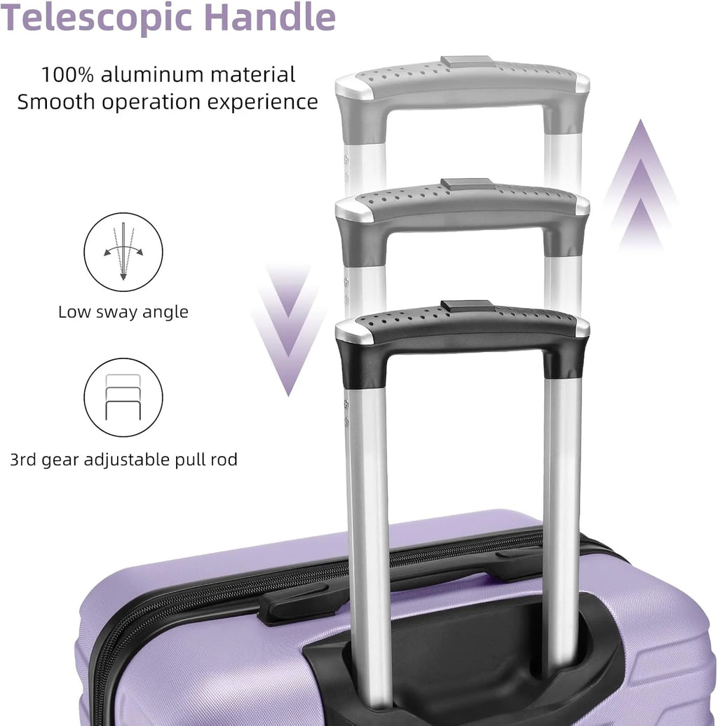 Luggage 6-piece hardshell expandable suitcase lightweight travel carry-on luggage set