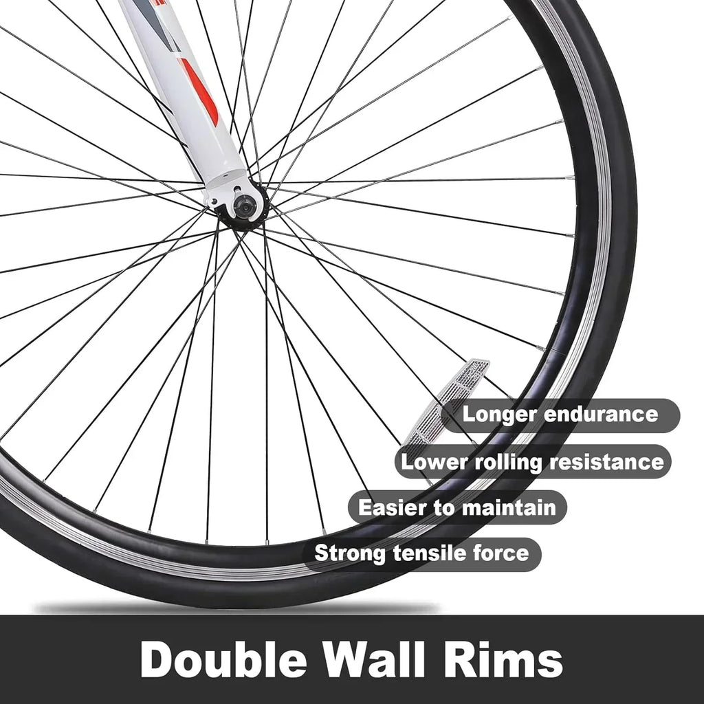 WEIZE Road Bike 700C Wheel City Commuter Bicycle Shimano 14 Speed Drop Bar Racing Adult Bike