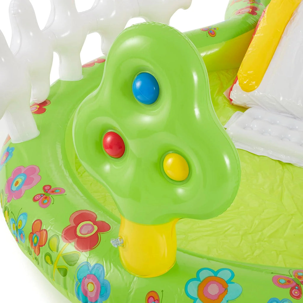 Intex 96 x 78 x 28 Inflatable Jungle Adventure Play Center Spray Kiddie Pool - Backyard Kids Water Slide, Outdoor Blow-Up Splash Pad for Toddlers