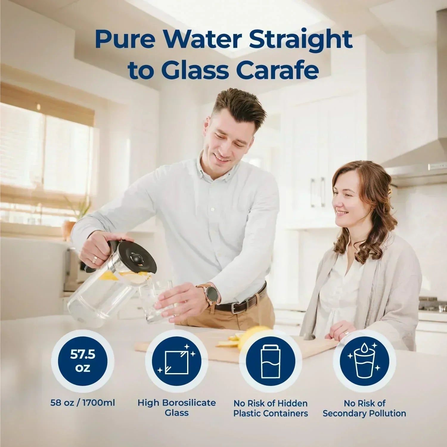 Bluevua RO100ROPOT-UV Reverse Osmosis System Countertop Water Purifier 6-stage purification