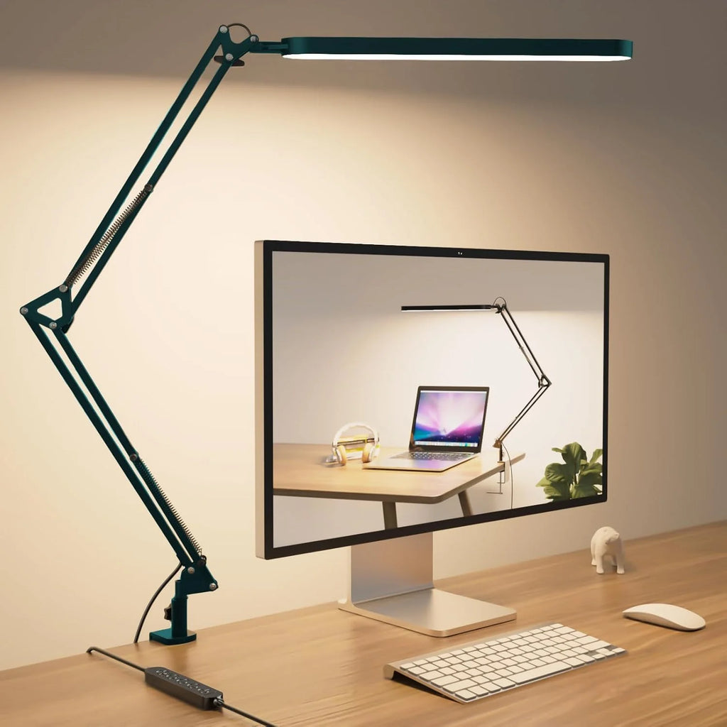 LED Desk Lamp with Adjustable Arm 5 Color Modes and 11 Level Dimming for Home Office