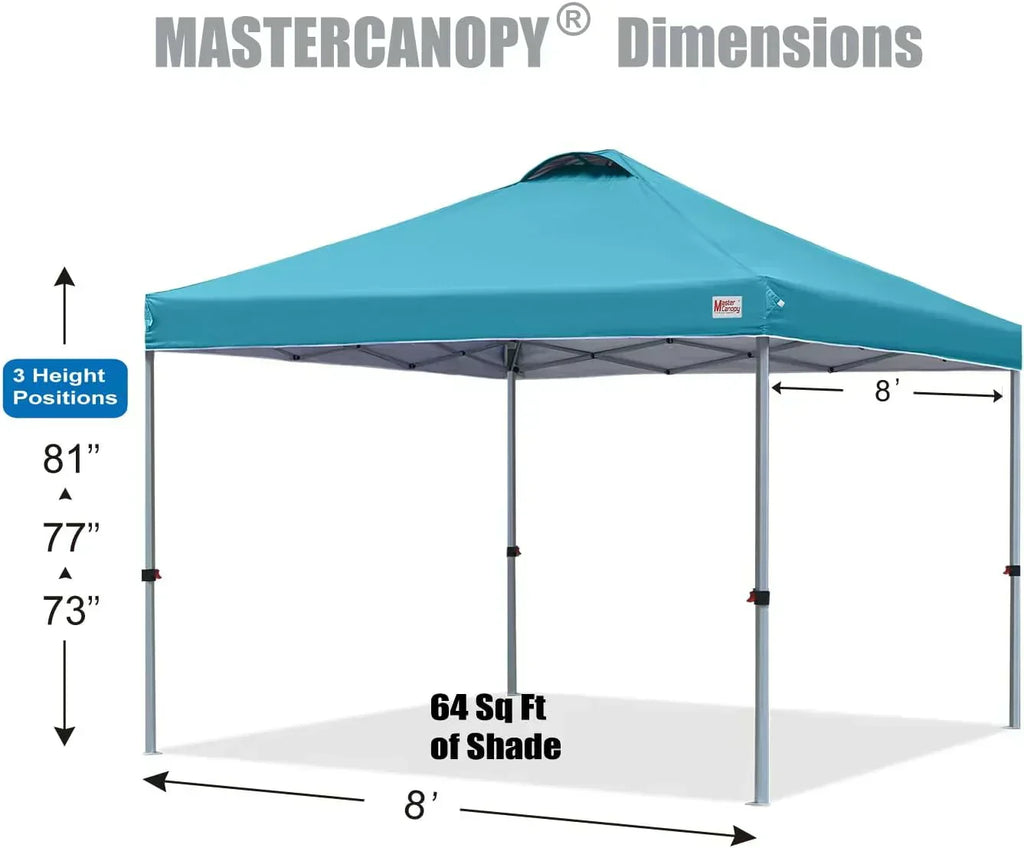 Durable Pop-up Canopy Tent with Roller Bag (10x10 Black)