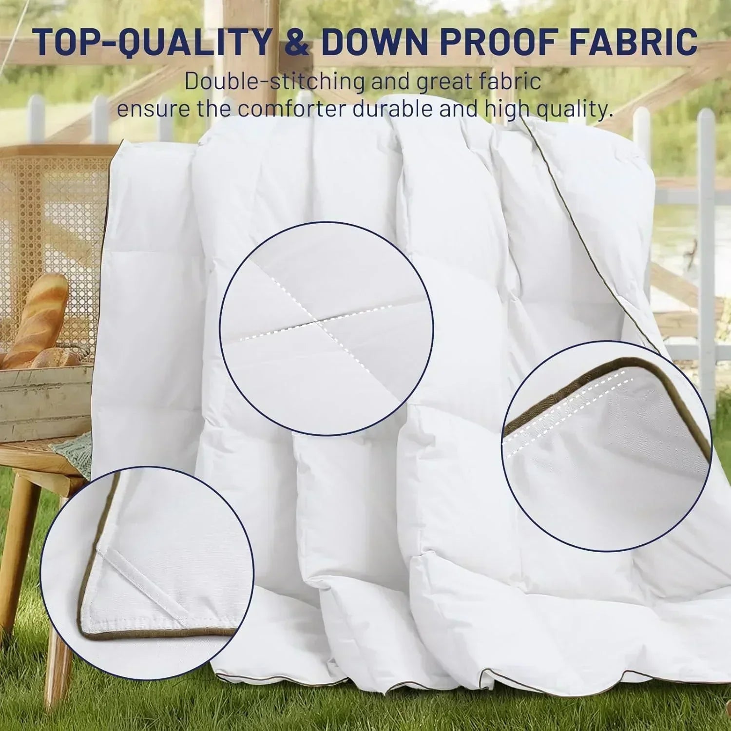 Premium Down Comforter 3D Baffle Box Design