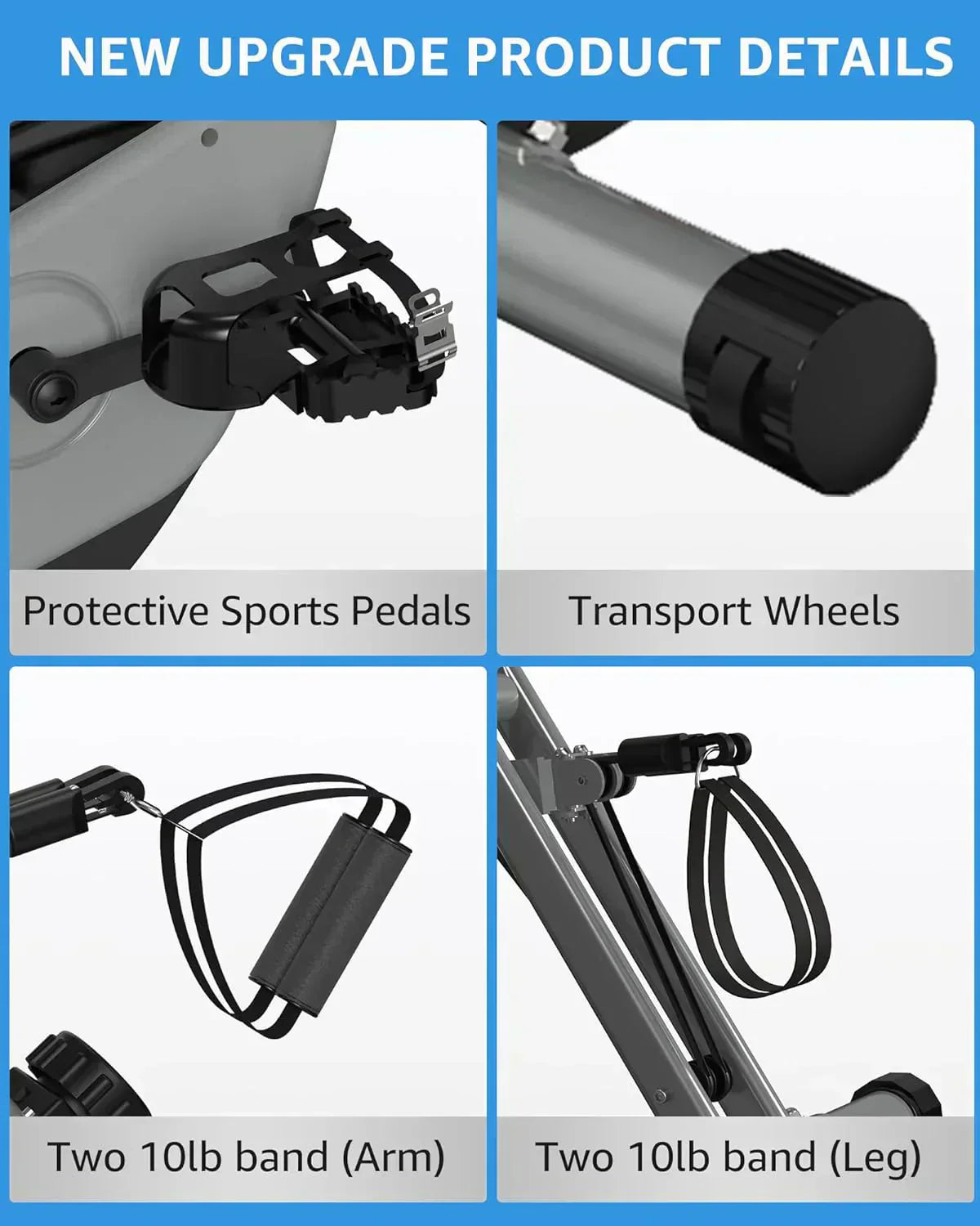 Foldable Exercise Bike Stationary Bikes  5 IN 1 Indoor Workout Cycling Bike Quiet Magnetic Resistance