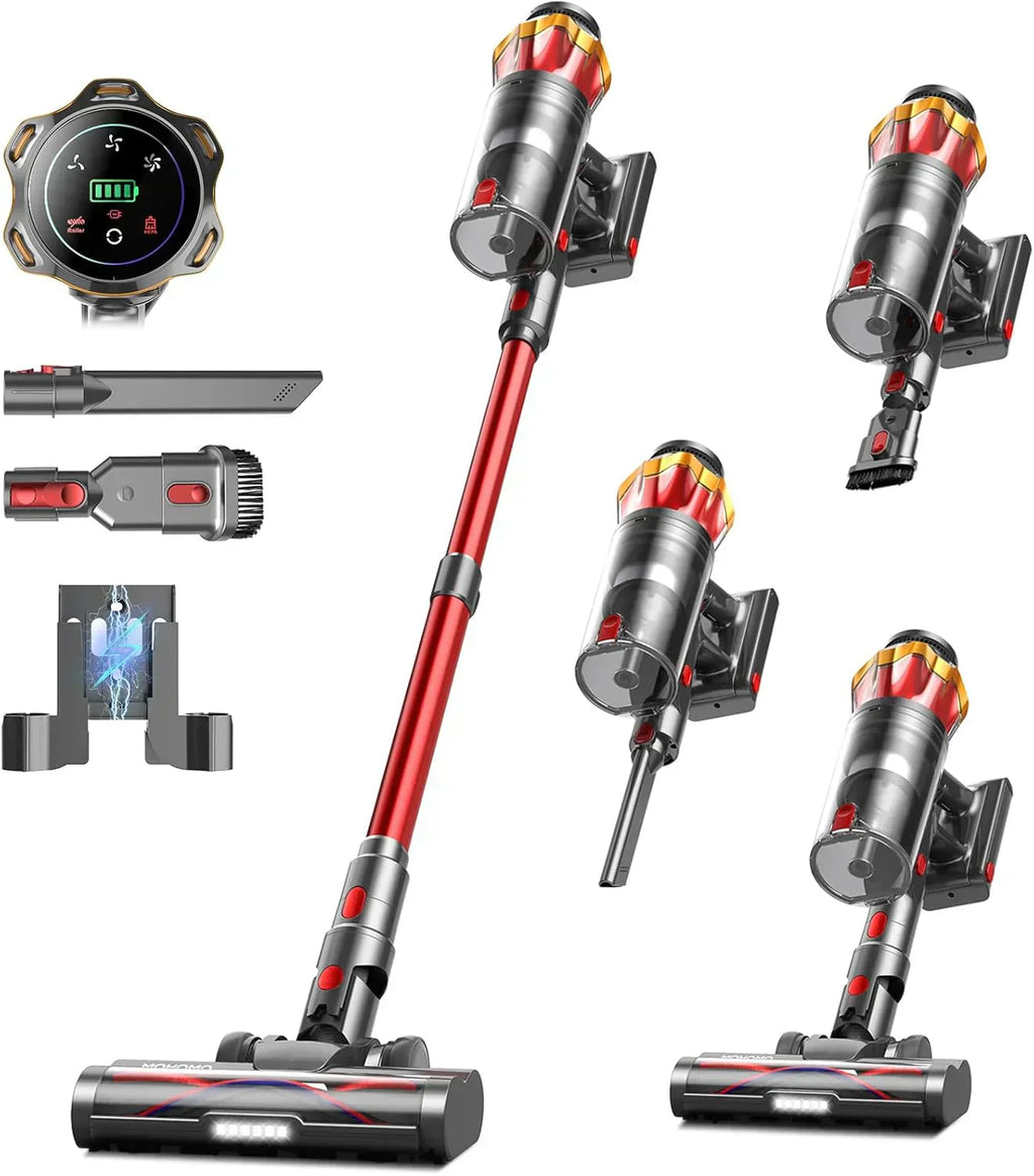 Cordless Vacuum Cleaner 580W 48KPA 65Mins Vacuum Cleaners for Home Self-Standing Stick Vacuum