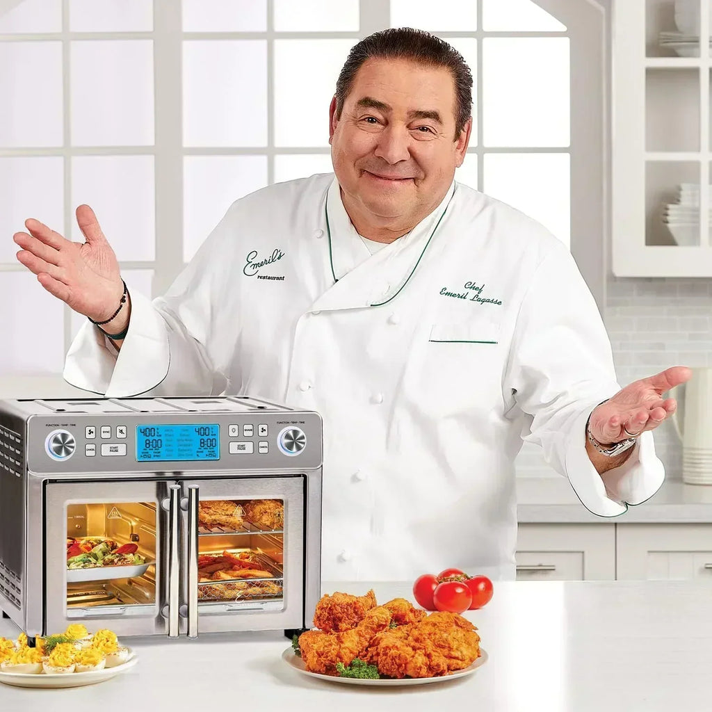 Emeril Lagasse Dual Zone 360 Air Fryer Oven Combo with French Door 25 QT Extra Large