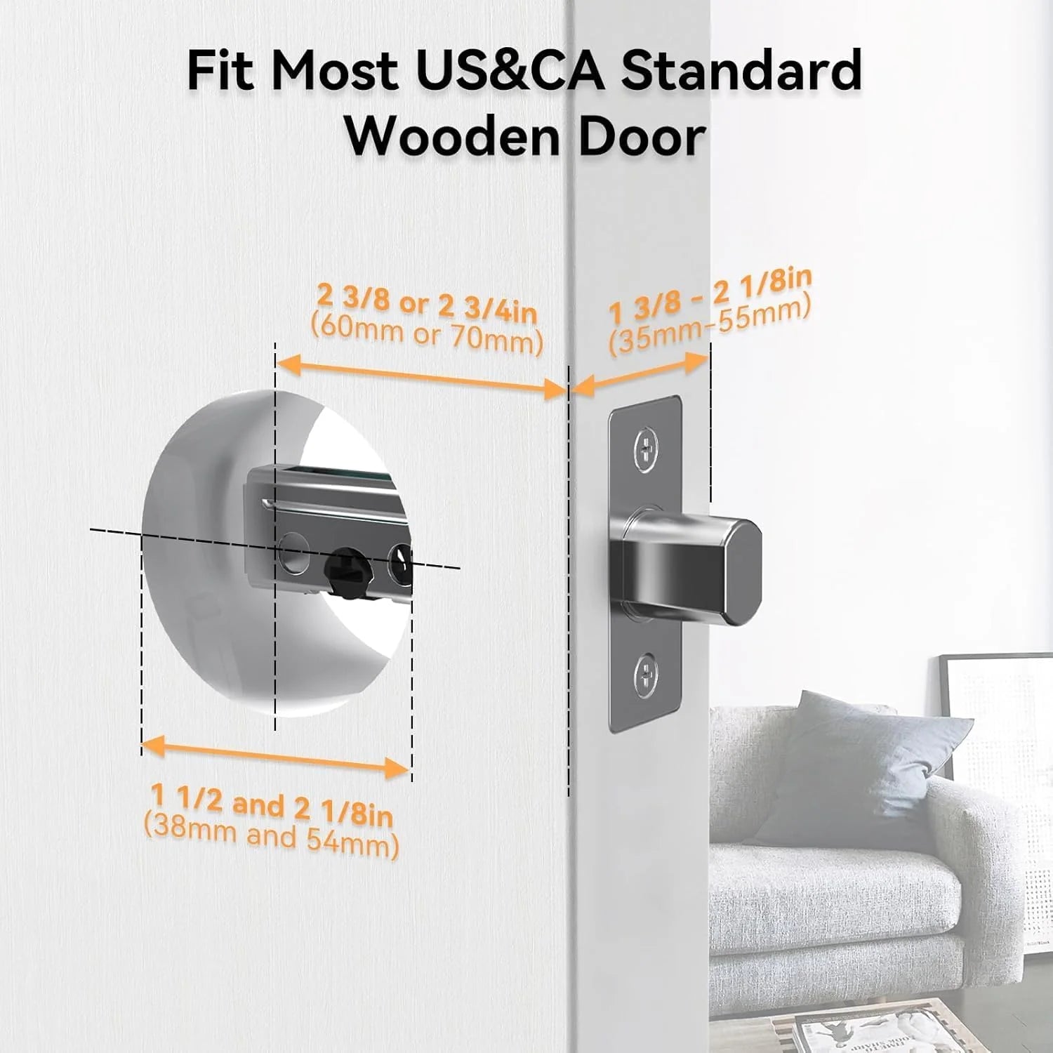 Video Smart Lock with Doorbell Keyless Entry Door Lock Built-in WiFi Camera Front Door Deadbolt Lock