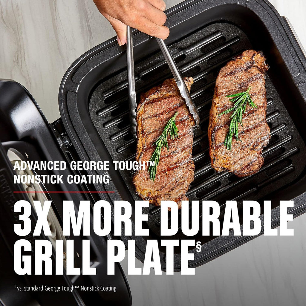 George Foreman Beyond Grill?7-in-1 Electric Indoor Grill with Air Fry Technology, MCAFD800D, Black, Large