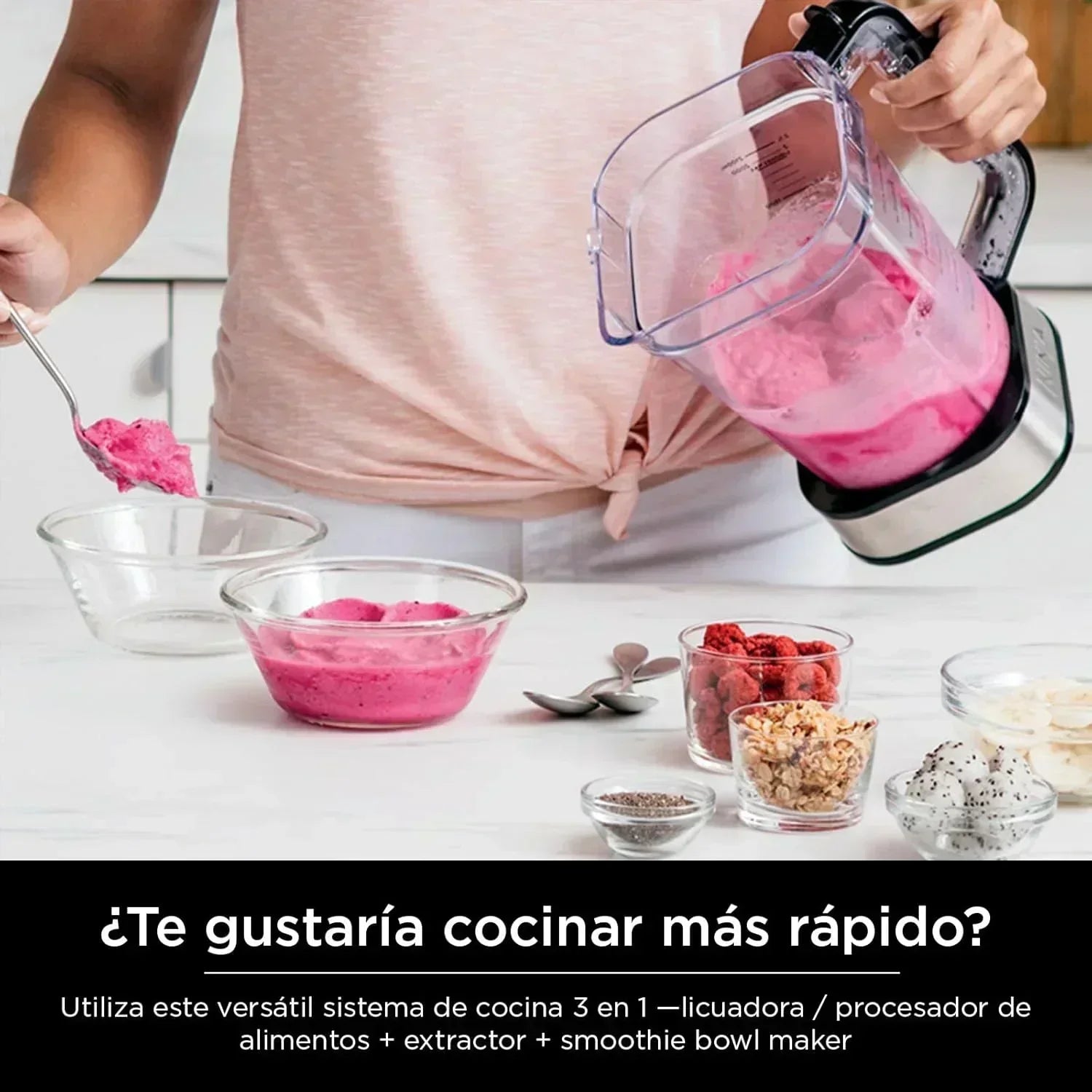 Ninja Mixer and Food Processor Combination Bowl 6 Features 72 Ounce Pitcher