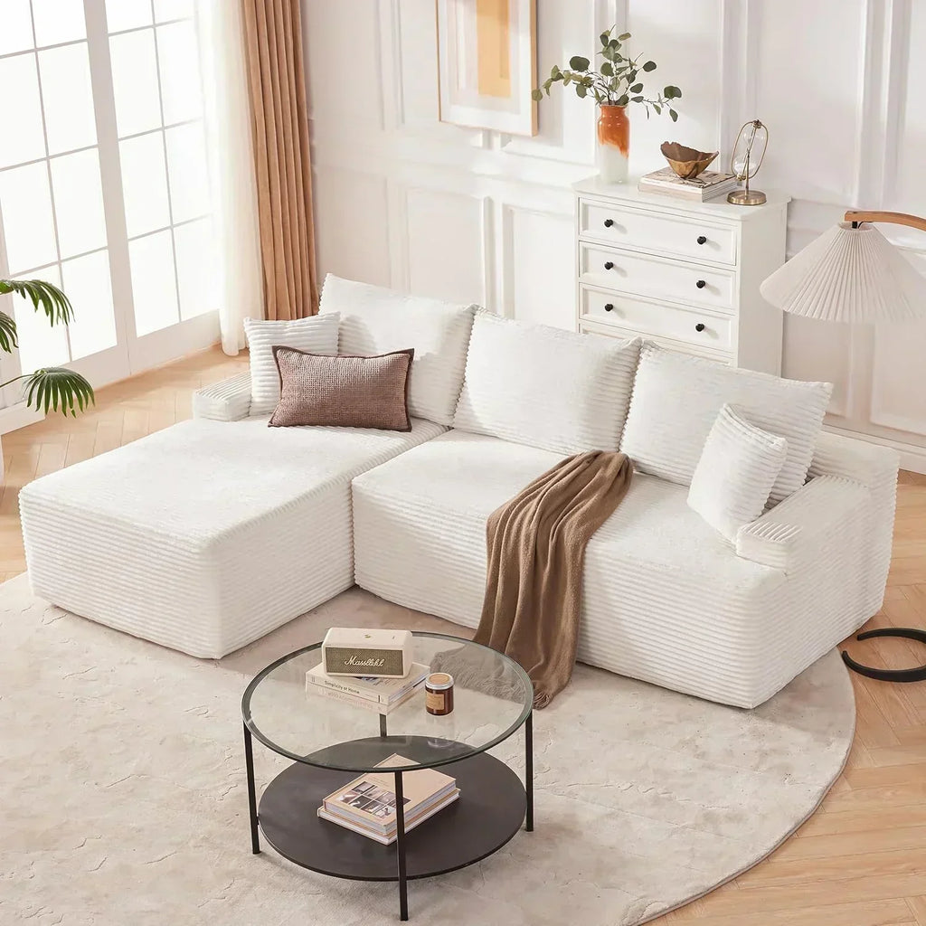 110-inch cloud sofa boneless sofa in the living room modular sofa with deep seats