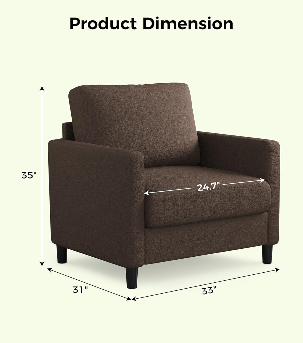 Loveseat Sofa 51 Love Seat Comfy Corduroy Small Loveseat Tool-Free Setup Couch