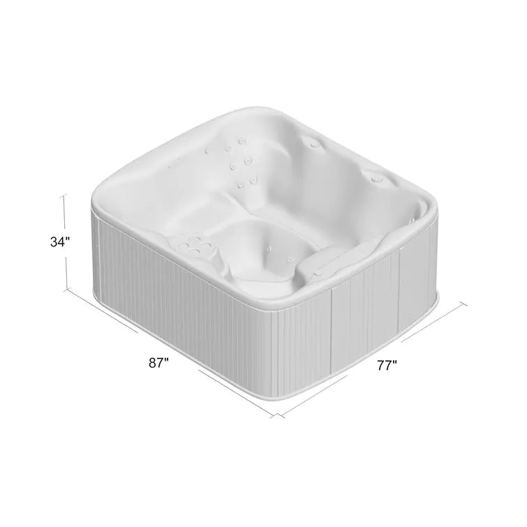 Lifesmart Spas 110 Volt 5 Person 23 Jet Rectangle Plug And Play Hot Tub with Ozonator in Espresso