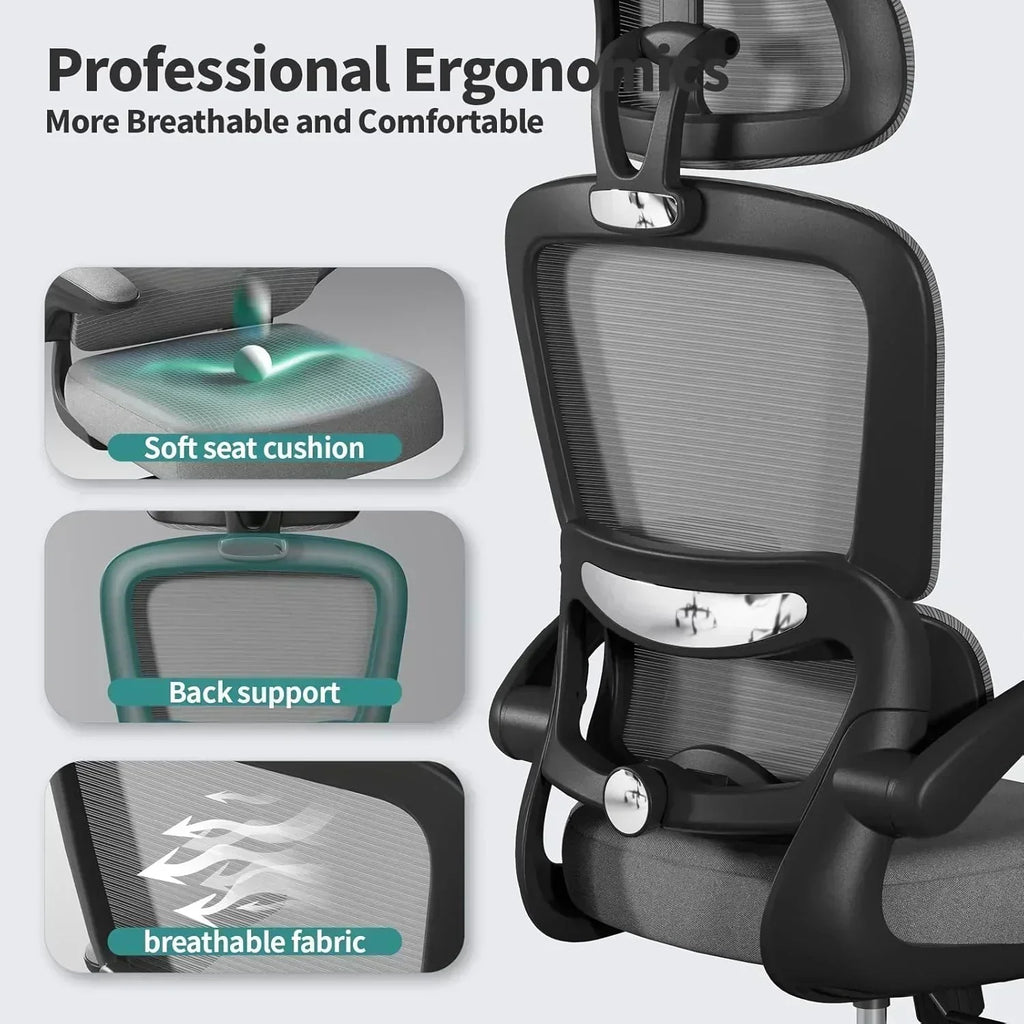 TRALT Office Chair Ergonomic Desk Chair 330 lbs Home Gaming Chair with Wheels
