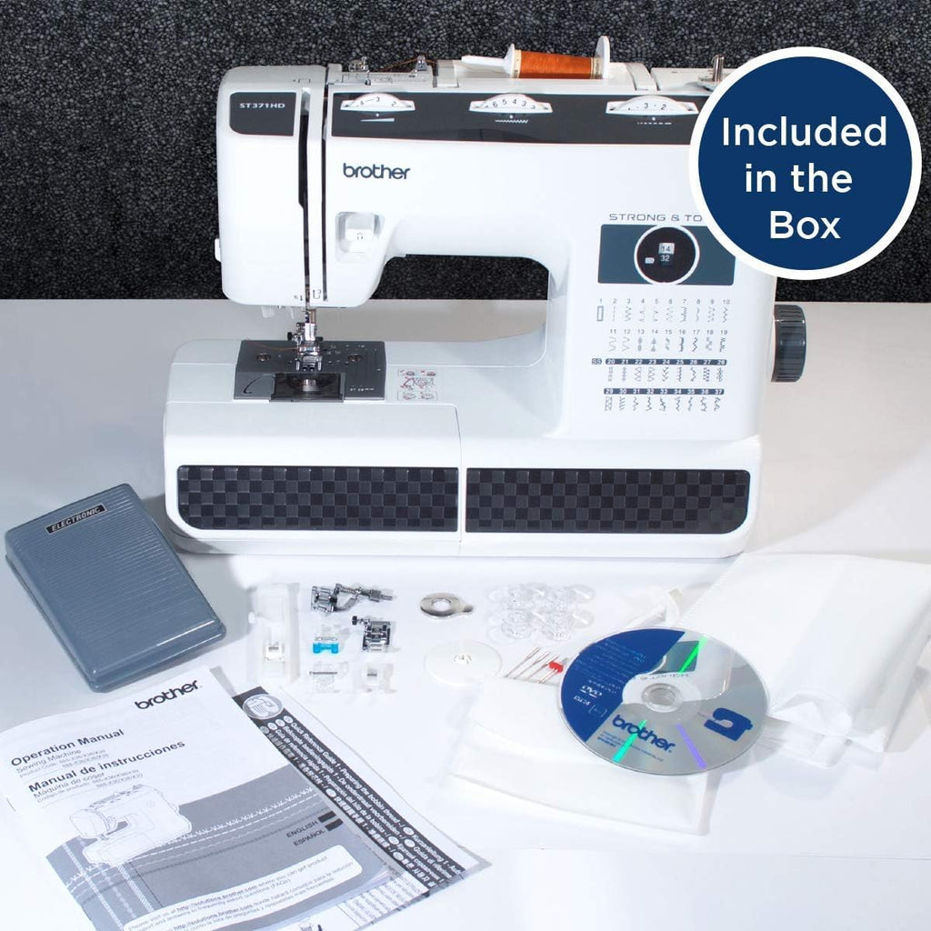 Sewing Machine, Strong Tough 37 Built-in Stitches Free Arm Option 6 Included Feet