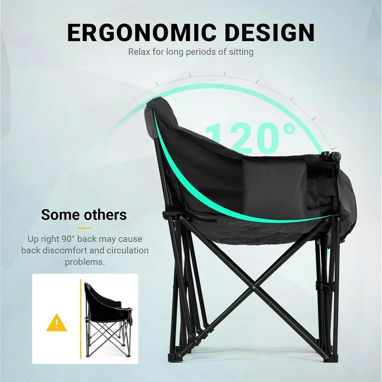Extra Large Double Camping Chair 2 Person Comfortable Sofa Chair Adult Loveseat Lawn Chair