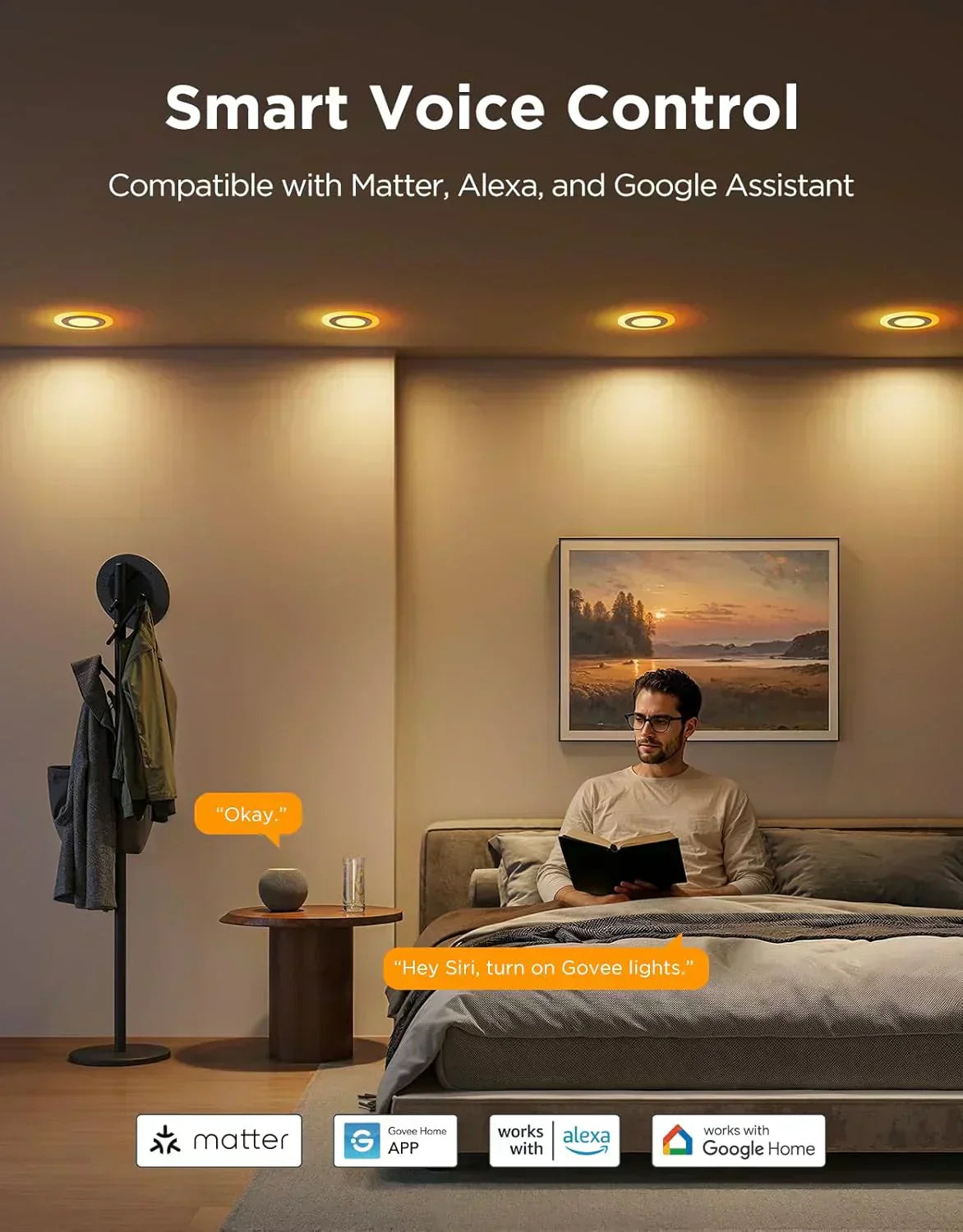 Smart Recessed Lighting 6 Dimmable 1100LM Canless Downlight with Junction Box