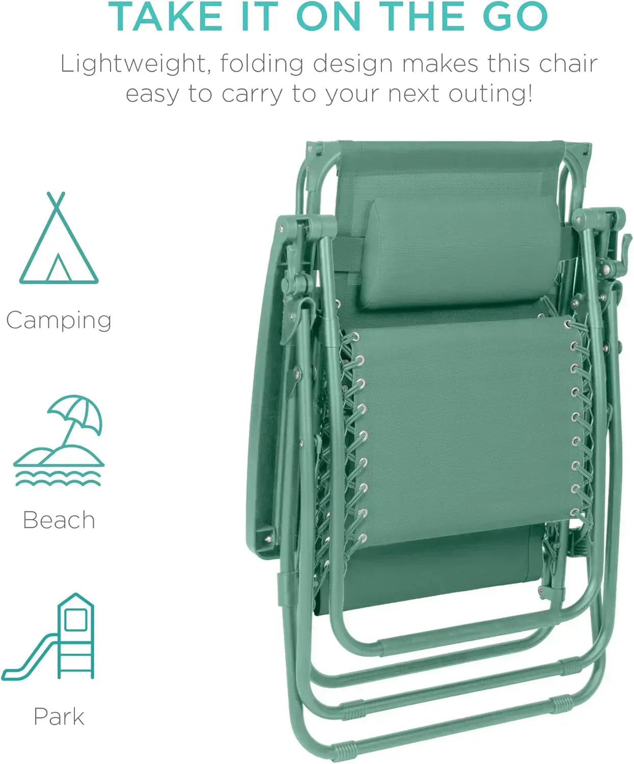 Best Choice Products Folding Zero Gravity Recliner Patio Lounge Chair Adjustable Canopy Shade