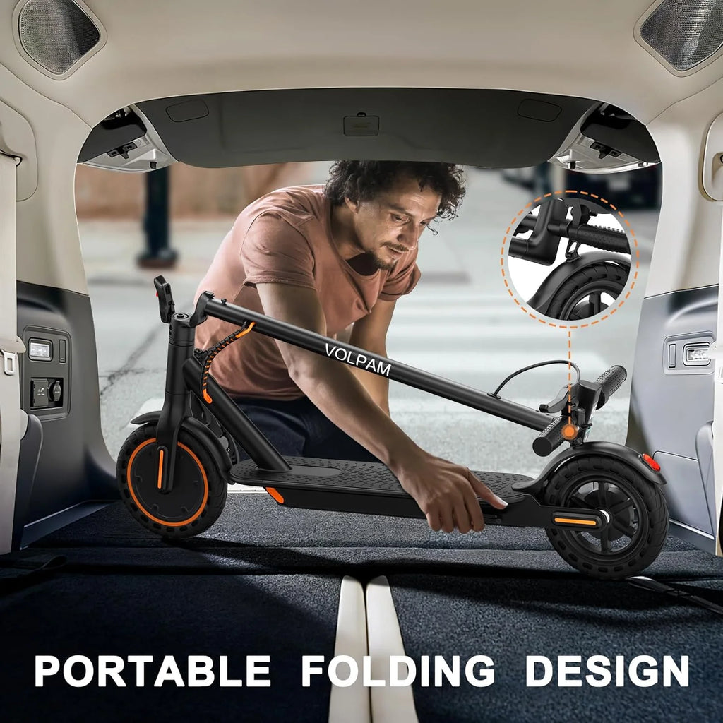 Electric Scooter, 350W/500W Powerful Motor, 8.5/10 Solid Tires, 19/22Mph, 28/21/12 Miles Range,Dual Braking