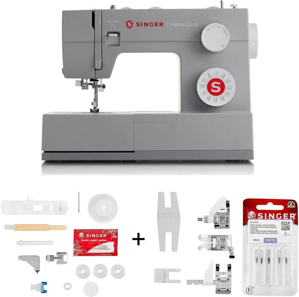 Heavy-Duty 4423 High-Speed Sewing Machine Includes Accessory Kit 97 Stitches One-Step Buttonhole