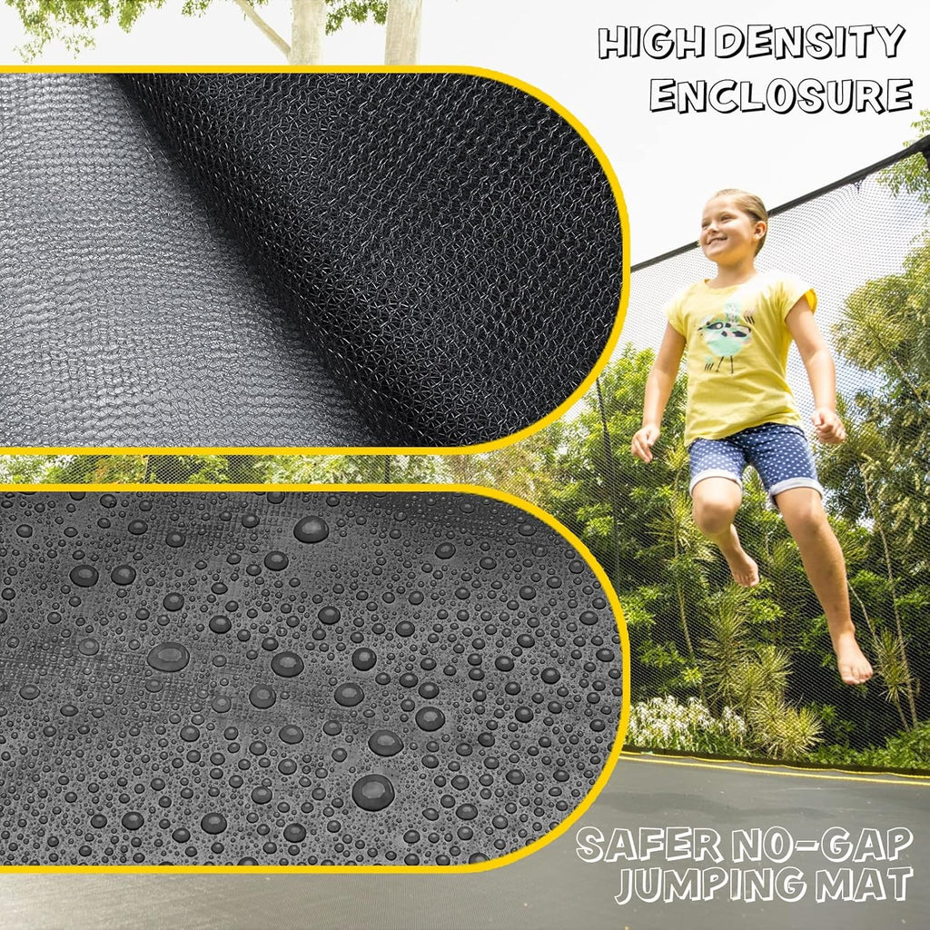 AOTOB 8FT 10FT 12FT 14 FT 15FT Trampoline with Safety Enclosure Net Outdoor Trampoline