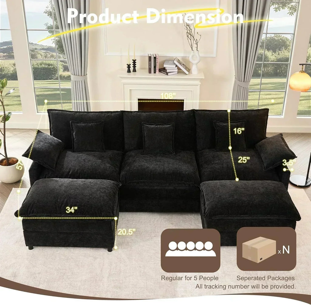 108 U-shaped sofa modular sofa Comfortable cloud sofa