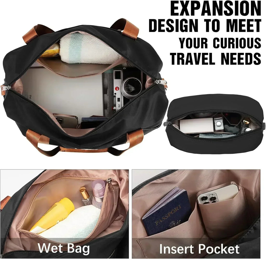 LONG VACATION 6 Piece Luggage Set Carry on Suitcase with ABS+PC hardshell Spinner Wheels