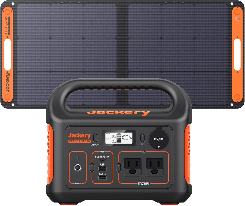Portable Power Station Explorer 300 293Wh Backup Lithium Battery Solar Generator for Outdoors